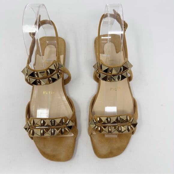 Christian Louboutin Galerietta Flat Studded Sandals Size 36.5 - Picture 5 of 13